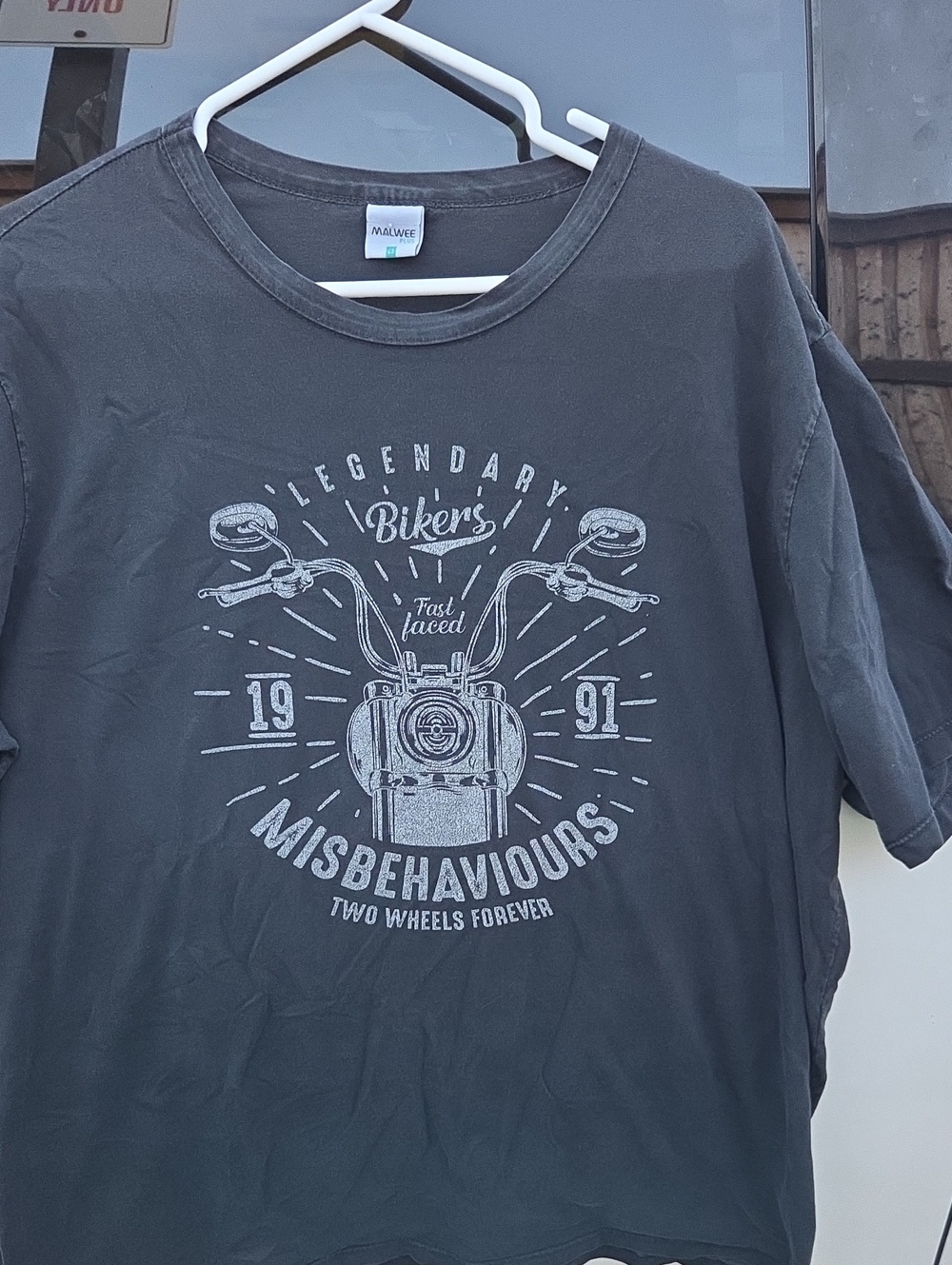 Men's Charcoal 'Legendary Bikers' Graphic T-Shirt
